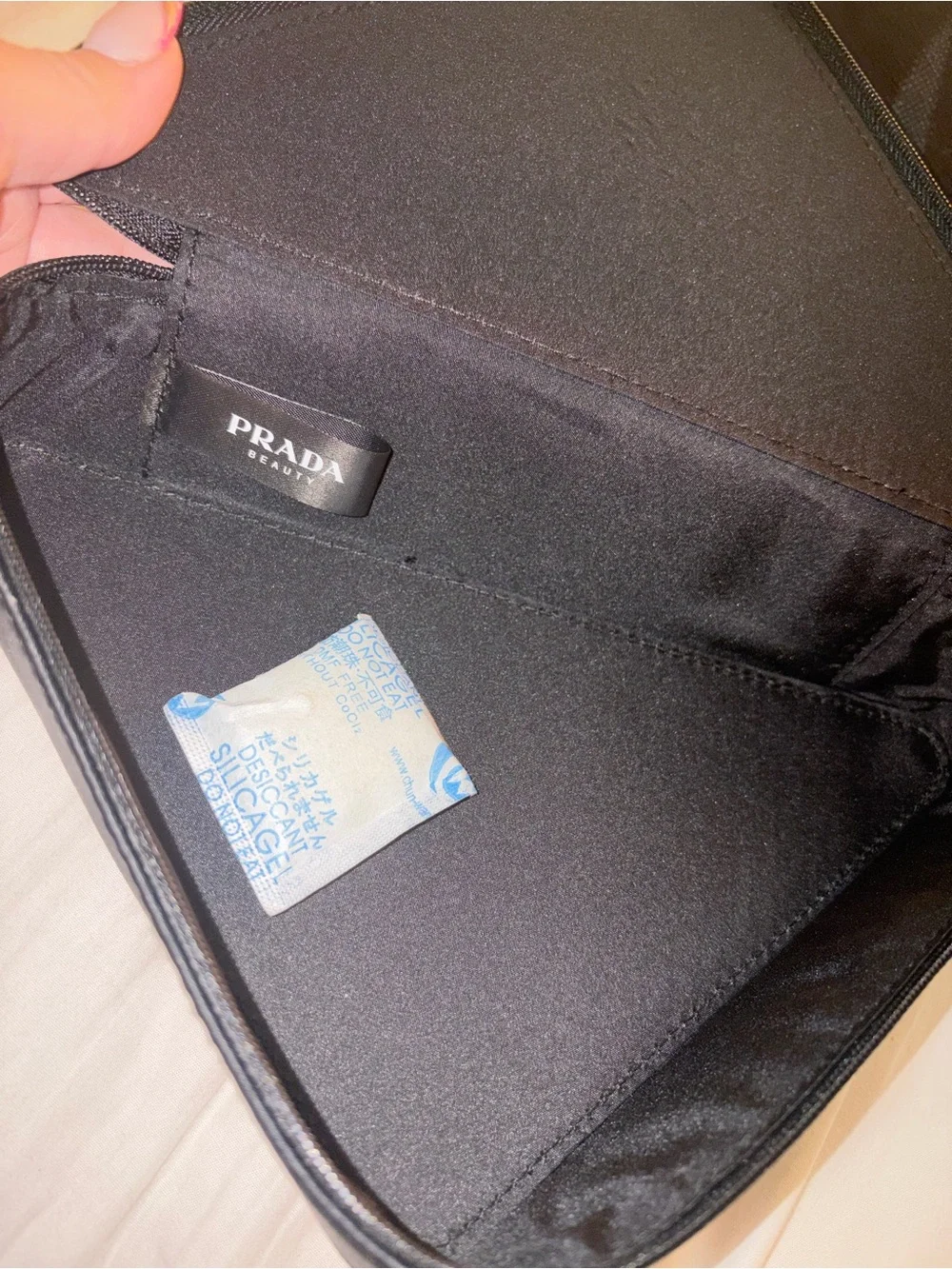 Prada Pink Triangular Cosmetic Pouch